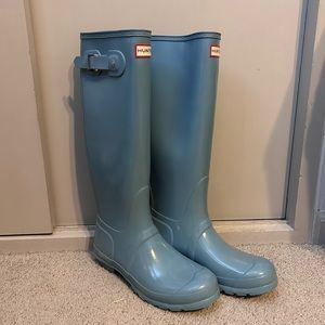 Baby Blue Tall Hunter Boots